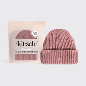 Glazey??Satin-Lined Beanie in Blush