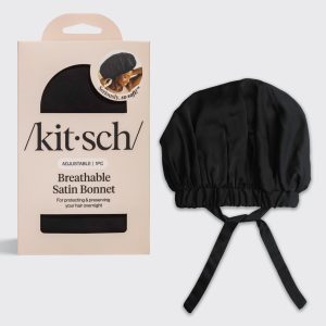 Black Satin Bonnet - XL
